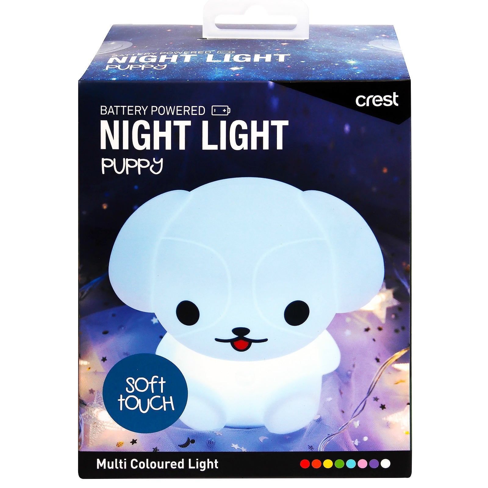 Crest Kids Puppy Dog Rechargeable Night Light Multi Colour LED