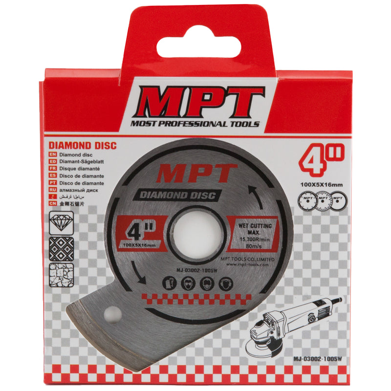 MPT Diamond Disc 100mm x16mm Continuous Tile Cutting Blade Wheel