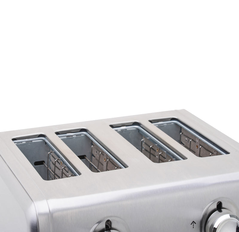 Black & Decker Toaster Stainless Steel 4 Slice Wide Bread Slots & Crumb Tray