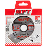 MPT Diamond Disc 125mm x22mm Continuous Tile Cutting Blade Wheel