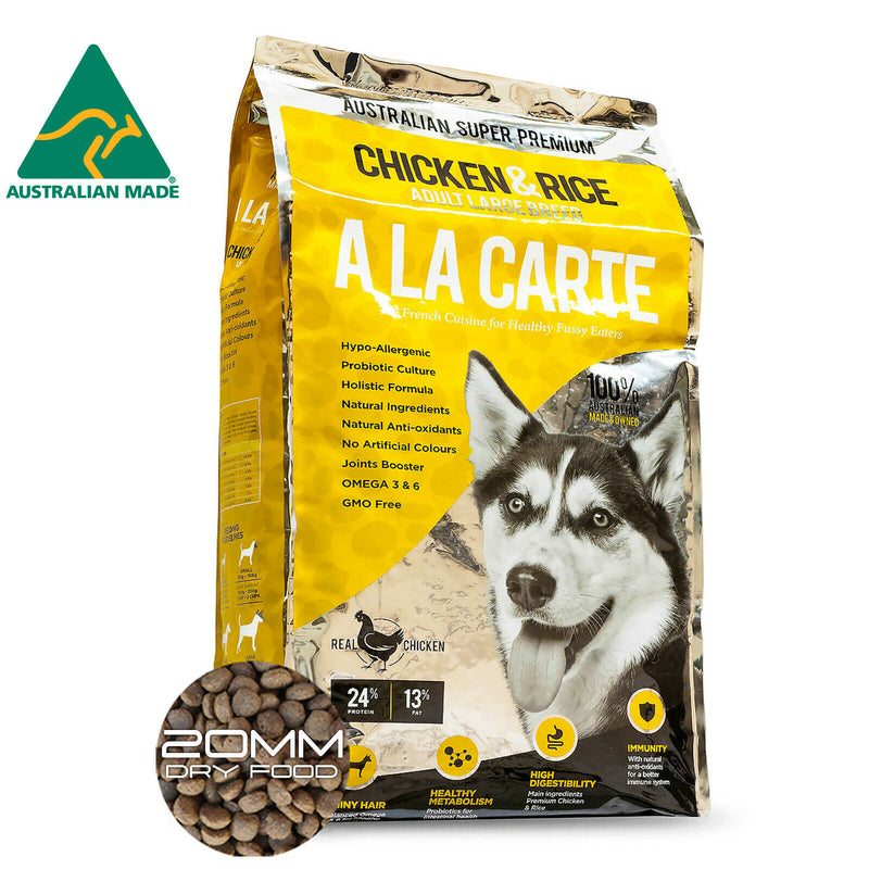 Premium Dog Food A La Carte Chicken Rice Dry 3.0kg Aussie Made Advance K9 Kibble