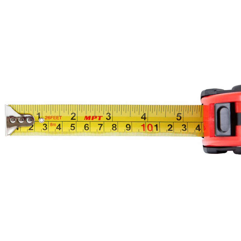 2x Tape Measure 8m PRO MPT Metric Imperial Trade Quality Ergo Heavy Duty 8Mt