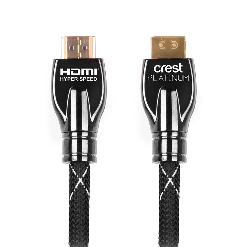 Crest Platinum Coax Cable 5m TV Antenna Lead & Adaptors RG6 Quad Shield Digital
