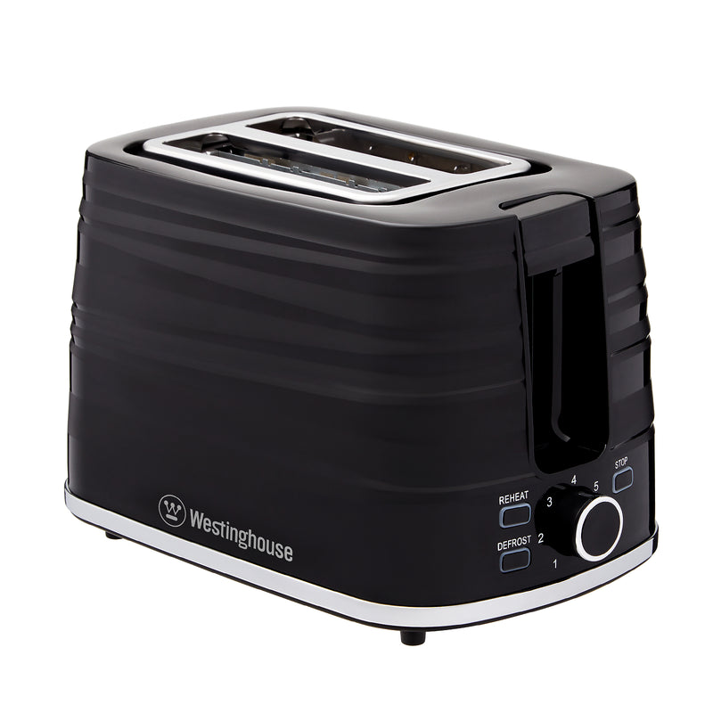 Westinghouse Toaster 2 Slice & Cordless 1.7L Kettle Electric Jug Black Stripe