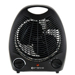 Starke Black Electric Fan Heater 2000W with Thermostat