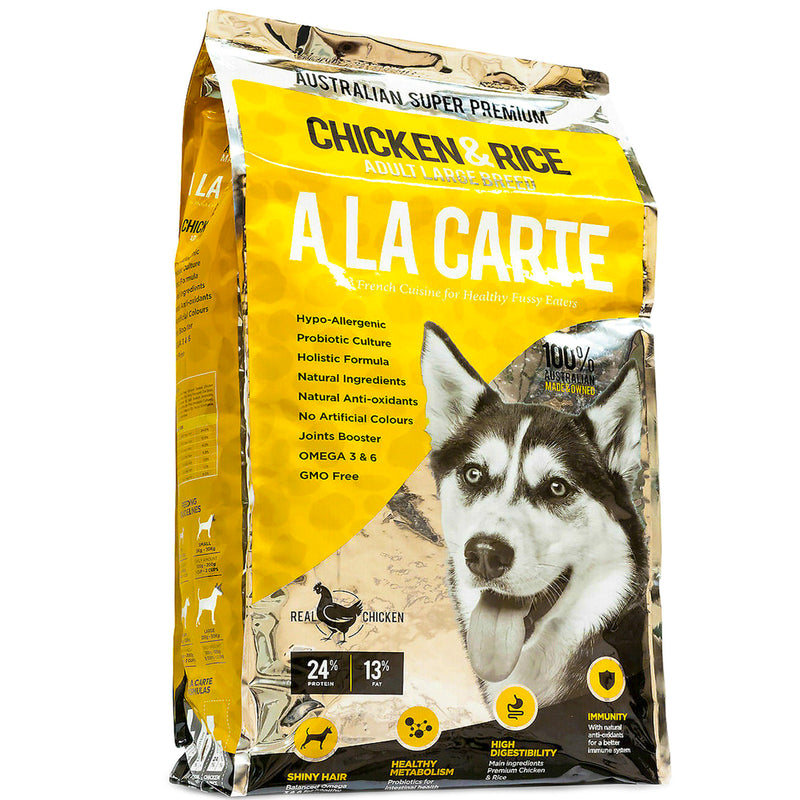 Premium Dog Food A La Carte Chicken Rice Dry 3.0kg Aussie Made Advance K9 Kibble