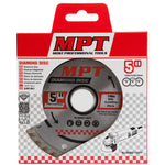 MPT Diamond Disc 125mm x22mm Turbo Tile Cutting Blade Wheel