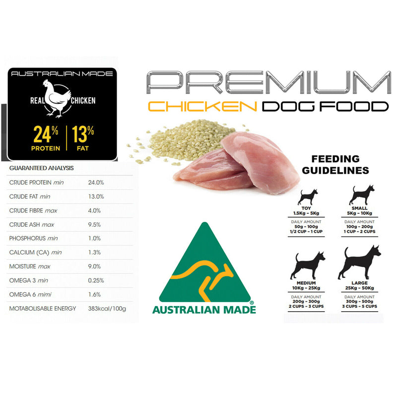 Premium Dog Food A La Carte Chicken Dry 6kg Aussie Made Advance K9 Kibble