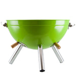 Outback Kettle BBQ Charcoal Grill Portable Barbecue in Green with Stainless Vents