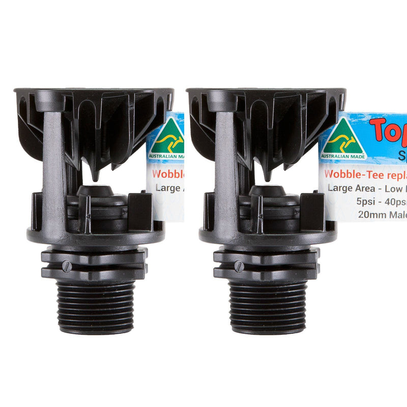 2x Sprinkler Head Top-Tee by Wobble-Tee Aussie Made Water Saving