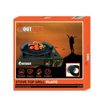 Portable Gas BBQ Butane Stove Grill Plate Cooking Porcelain Pan Non Stick Gridle