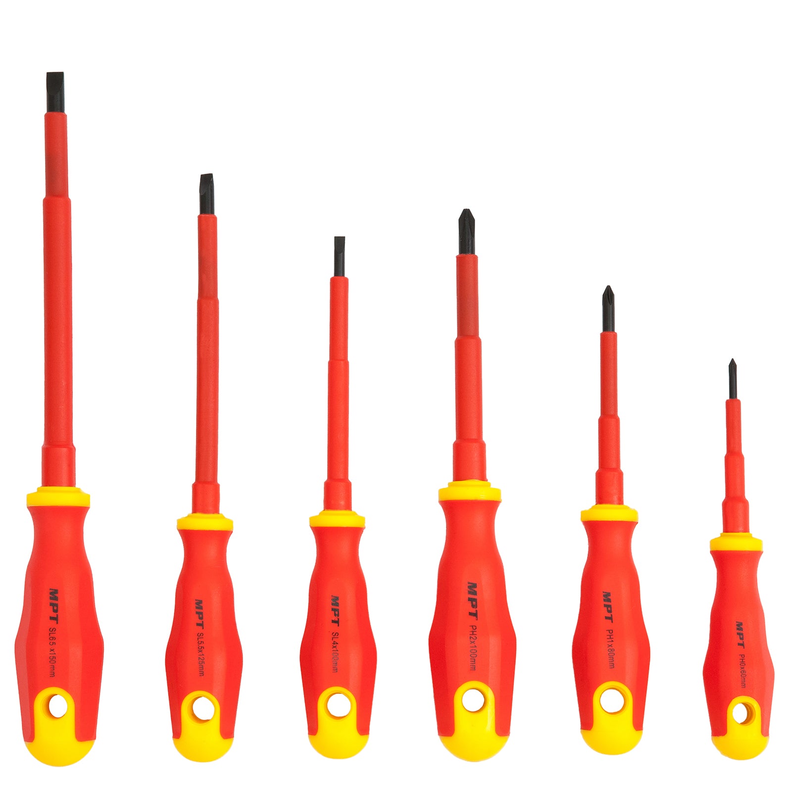 MPT Electricians Screwdriver Set VDE 6PC Industrial Kit Wiha Slim