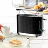 Mussen Toaster 2 Slice Black and Silver with Warming Rack