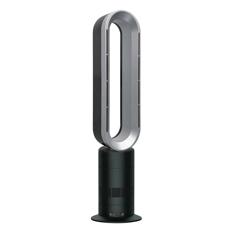 Starke Electric Tower Heater Bladeless Hot Cool Fan Remote Nickel