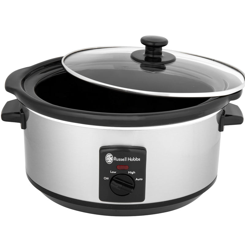 Russell Hobbs 3.5L Commercial Slow Cooker Stainless Steel with Ceramic Bowl