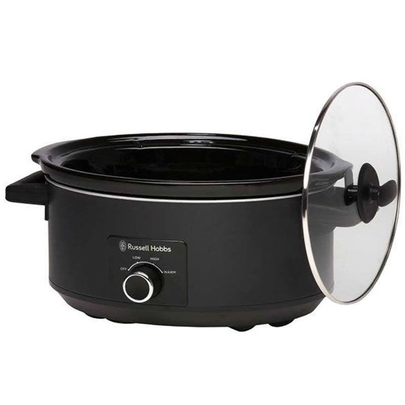 Russell Hobbs 7L Slow Cooker Black Adjustable Premium with Ceramic Washable Pot