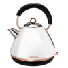 Morphy Richards Ascend White Rose Gold 1.5L Electric Pyramid Kettle